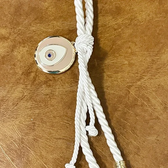 NWT Evil Eye Gold Beige Gouri Hanging Pendant